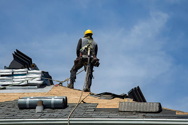 Professional Roof Installation technician working in Bellingham, MA